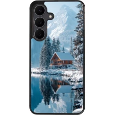 Samsung Galaxy S25 FE Case Hülle - Silikon schwarz Winter 25 Winter house forest day