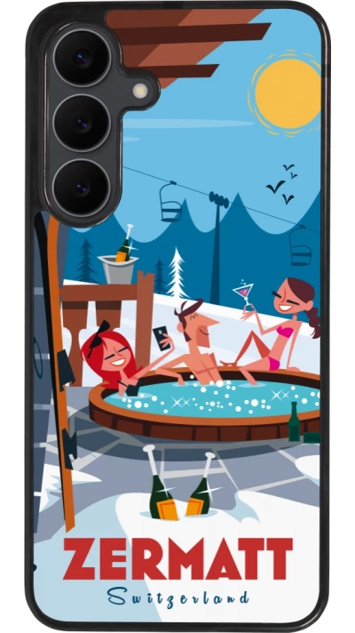 Samsung Galaxy S25 FE Case Hülle - Silikon schwarz Zermatt Mountain Jacuzzi