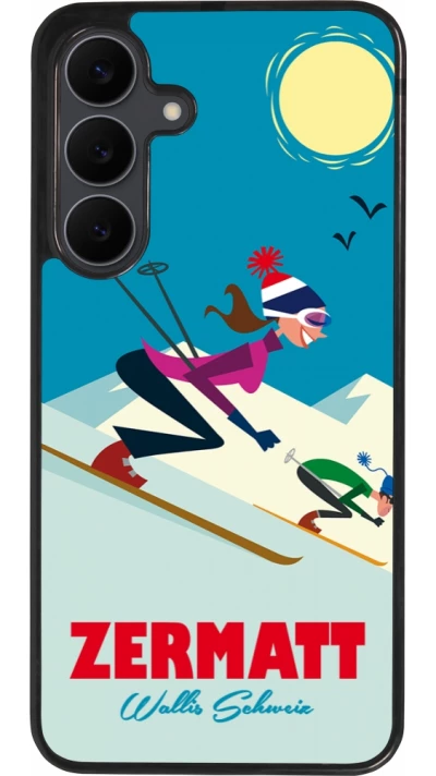 Samsung Galaxy S25 FE Case Hülle - Silikon schwarz Zermatt Ski Downhill