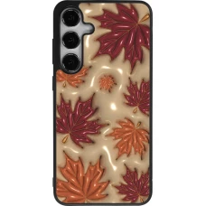 Coque Samsung Galaxy S25+ - Silicone rigide noir Autumn 26 3D leaves
