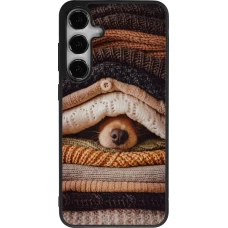 Samsung Galaxy S25+ Case Hülle - Silikon schwarz Autumn 26 Dog under the covers