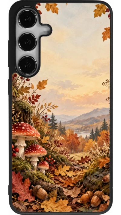 Coque Samsung Galaxy S25+ - Silicone rigide noir Autumn 26 Illustrated Autumn