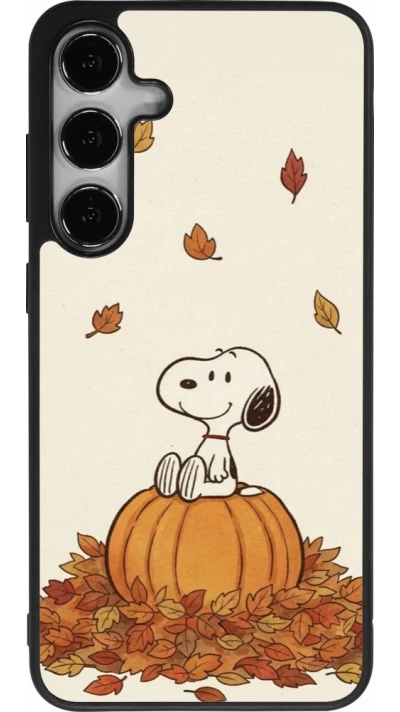 Coque Samsung Galaxy S25+ - Silicone rigide noir Autumn 26 Snoopy autumn