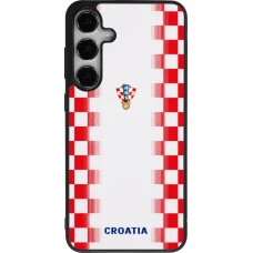 Samsung Galaxy S25+ Case Hülle - Silikon schwarz Kroatien 2026 personalisierbares Fussballtrikot