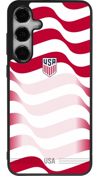 Samsung Galaxy S25+ Case Hülle - Silikon schwarz Vereinigten Staaten 2026 personalisierbares Fussballtrikot