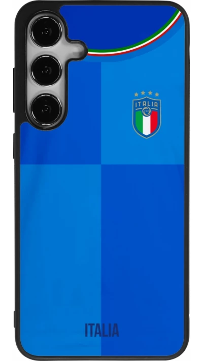 Samsung Galaxy S25+ Case Hülle - Silikon schwarz Italien 2022 personalisierbares Fußballtrikot