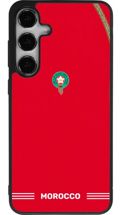 Samsung Galaxy S25+ Case Hülle - Silikon schwarz Marokko 2026 personalisierbares Fussballtrikot