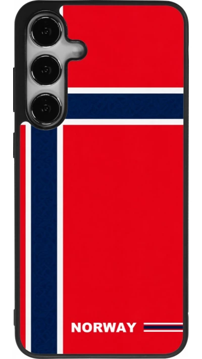 Samsung Galaxy S25+ Case Hülle - Silikon schwarz Norwegen 2026 personalisierbares Fussballtrikot