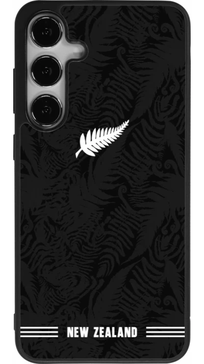 Samsung Galaxy S25+ Case Hülle - Silikon schwarz Neuseeland 2026 personalisierbares Fussballtrikot