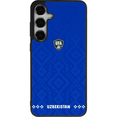 Samsung Galaxy S25+ Case Hülle - Silikon schwarz Usbekistan 2026 personalisierbares Fussballtrikot