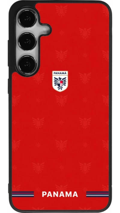 Samsung Galaxy S25+ Case Hülle - Silikon schwarz Panama 2026 personalisierbares Fussballtrikot