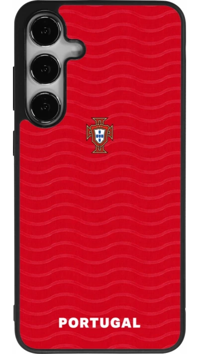 Samsung Galaxy S25+ Case Hülle - Silikon schwarz Portugal 2026 personalisierbares Fussballtrikot