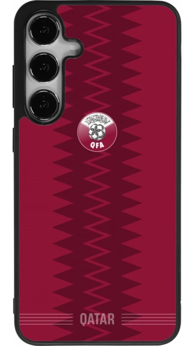 Samsung Galaxy S25+ Case Hülle - Silikon schwarz Qatar 2026 personalisierbares Fussballtrikot