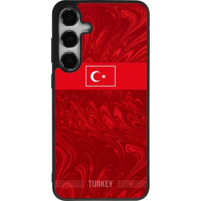 Samsung Galaxy S25+ Case Hülle - Silikon schwarz Türkei 2026 personalisierbares Fussballtrikot
