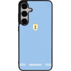 Samsung Galaxy S25+ Case Hülle - Silikon schwarz Uruguay 2026 personalisierbares Fussballtrikot