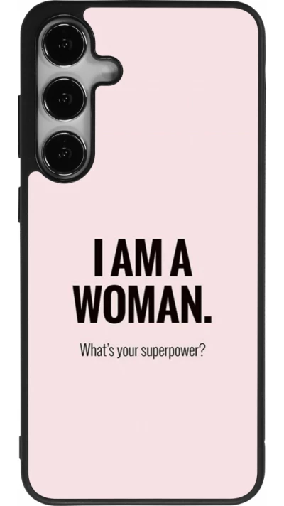 Samsung Galaxy S25+ Case Hülle - Silikon schwarz I am a woman