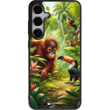 Samsung Galaxy S25+ Case Hülle - Silikon schwarz Tropischer Dschungel Tayrona