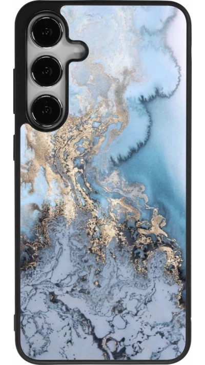 Samsung Galaxy S25+ Case Hülle - Silikon schwarz Marble 04