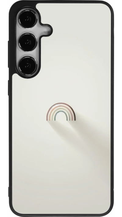 Samsung Galaxy S25+ Case Hülle - Silikon schwarz Mini Regenbogen Minimal