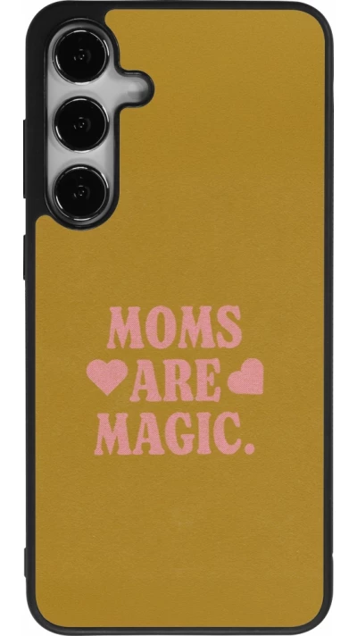 Samsung Galaxy S25+ Case Hülle - Silikon schwarz Mom 2026 Are Magic