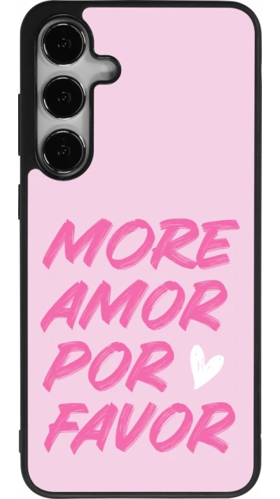 Samsung Galaxy S25+ Case Hülle - Silikon schwarz More amor porfavor