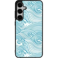 Samsung Galaxy S25+ Case Hülle - Silikon schwarz Ocean Waves