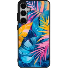 Samsung Galaxy S25+ Case Hülle - Silikon schwarz Palms Blue