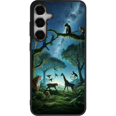 Samsung Galaxy S25+ Case Hülle - Silikon schwarz Paradies der exotischen Tiere
