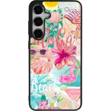 Samsung Galaxy S25+ Case Hülle - Silikon schwarz Preppy Collage Aloha