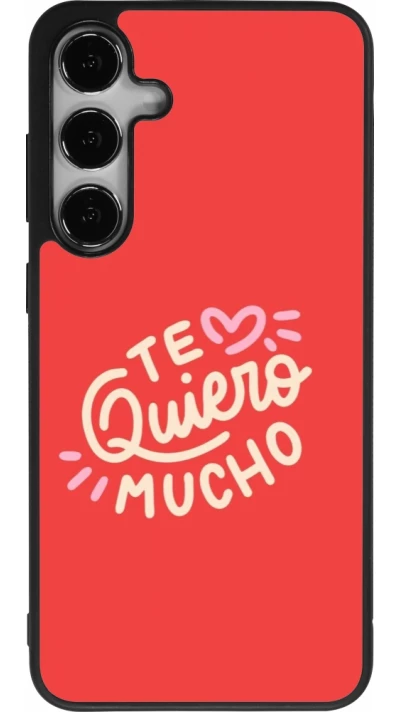 Samsung Galaxy S25+ Case Hülle - Silikon schwarz Saint Valentines Day 26 Te quiero mucho