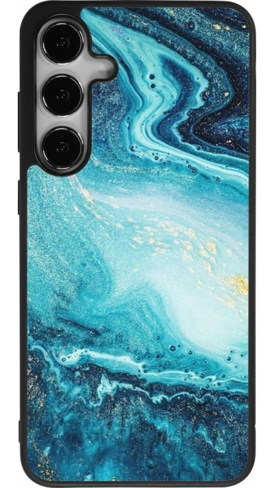 Samsung Galaxy S25+ Case Hülle - Silikon schwarz Sea Foam Blue