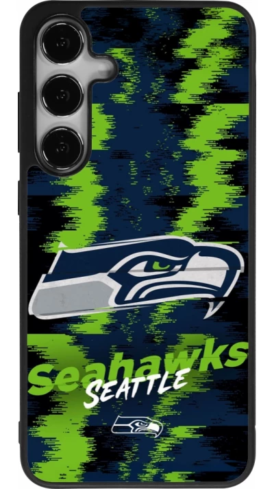 Samsung Galaxy S25+ Case Hülle - Silikon schwarz Super Bowl 26 Seattle 2