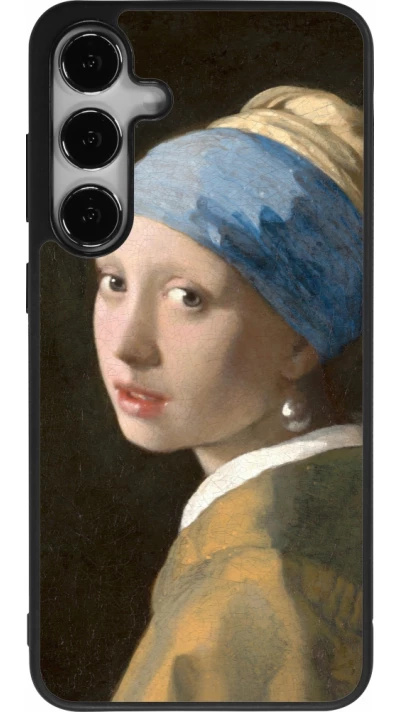 Samsung Galaxy S25+ Case Hülle - Silikon schwarz Kunstbild - Das Mädchen mit dem Perlenohrring - Jan Vermeer