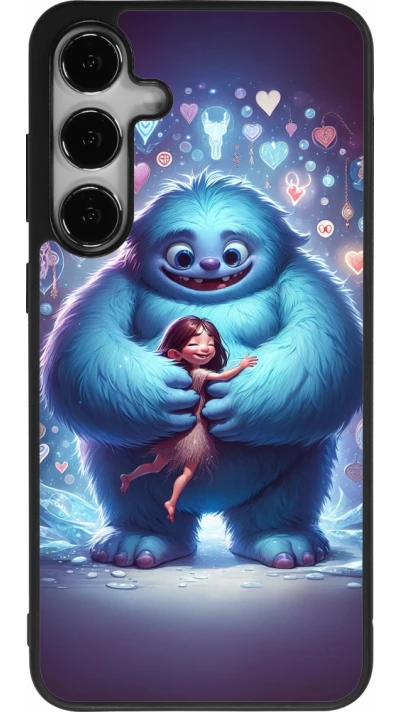 Samsung Galaxy S25+ Case Hülle - Silikon schwarz Valentin 2024 Flauschige Liebe