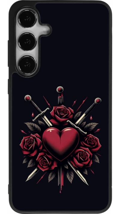 Samsung Galaxy S25+ Case Hülle - Silikon schwarz Valentine 2024 gothic love