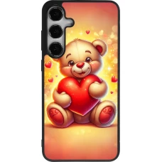 Samsung Galaxy S25+ Case Hülle - Silikon schwarz Valentin 2024 Teddy Liebe