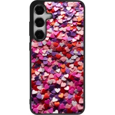 Coque Samsung Galaxy S25+ - Silicone rigide noir Valentine 2025 Confetti