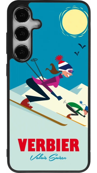 Samsung Galaxy S25+ Case Hülle - Silikon schwarz Verbier Ski Downhill