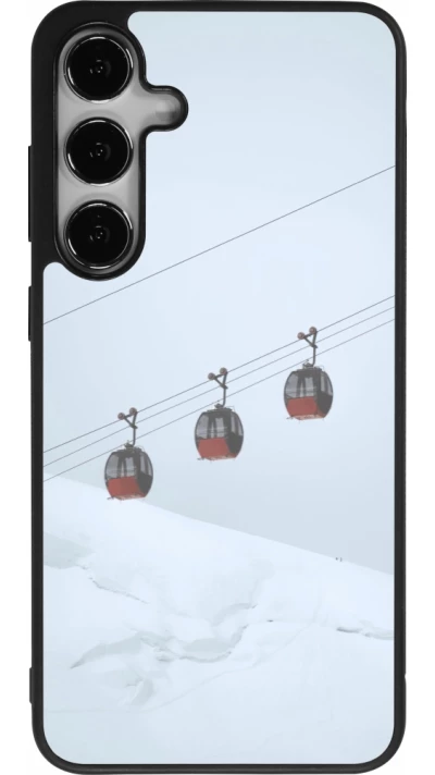 Samsung Galaxy S25+ Case Hülle - Silikon schwarz Winter 22 ski lift