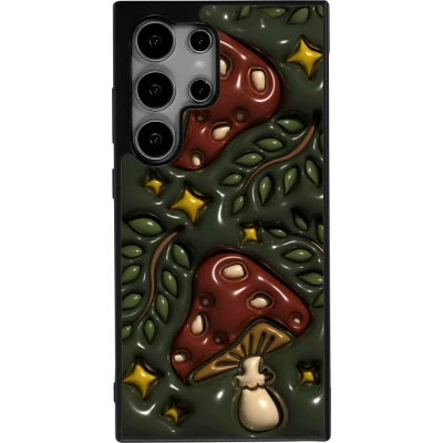 Coque Samsung Galaxy S25 Ultra - Silicone rigide noir Autumn 26 3D mushrooms