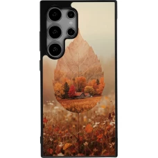 Coque Samsung Galaxy S25 Ultra - Silicone rigide noir Autumn 26 Autumn leaf