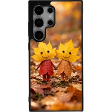 Coque Samsung Galaxy S25 Ultra - Silicone rigide noir Autumn 26 Couple of leaves