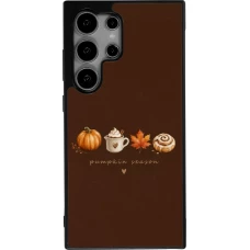 Coque Samsung Galaxy S25 Ultra - Silicone rigide noir Autumn 26 Pumpkin season