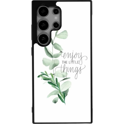 Samsung Galaxy S25 Ultra Case Hülle - Silikon schwarz Enjoy the little things
