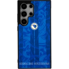 Coque Samsung Galaxy S25 Ultra - Silicone rigide noir Maillot de football Bosnie-Herzégovine 2026 personnalisable