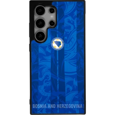 Coque Samsung Galaxy S25 Ultra - Silicone rigide noir Maillot de football Bosnie-Herzégovine 2026 personnalisable