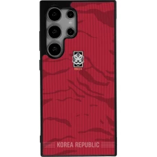 Coque Samsung Galaxy S25 Ultra - Silicone rigide noir Maillot de football Corée du Sud 2026 personnalisable