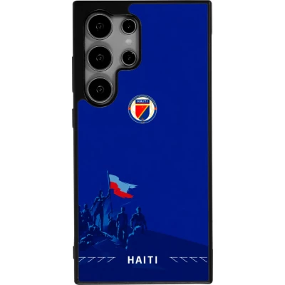 Coque Samsung Galaxy S25 Ultra - Silicone rigide noir Maillot de football Haiti 2026 personnalisable