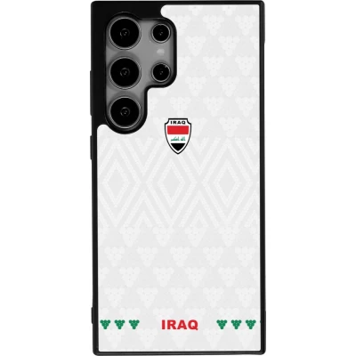 Samsung Galaxy S25 Ultra Case Hülle - Silikon schwarz Irak 2026 personalisierbares Fussballtrikot