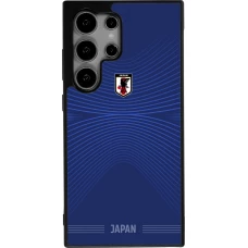 Coque Samsung Galaxy S25 Ultra - Silicone rigide noir Maillot de football Japon 2026 personnalisable